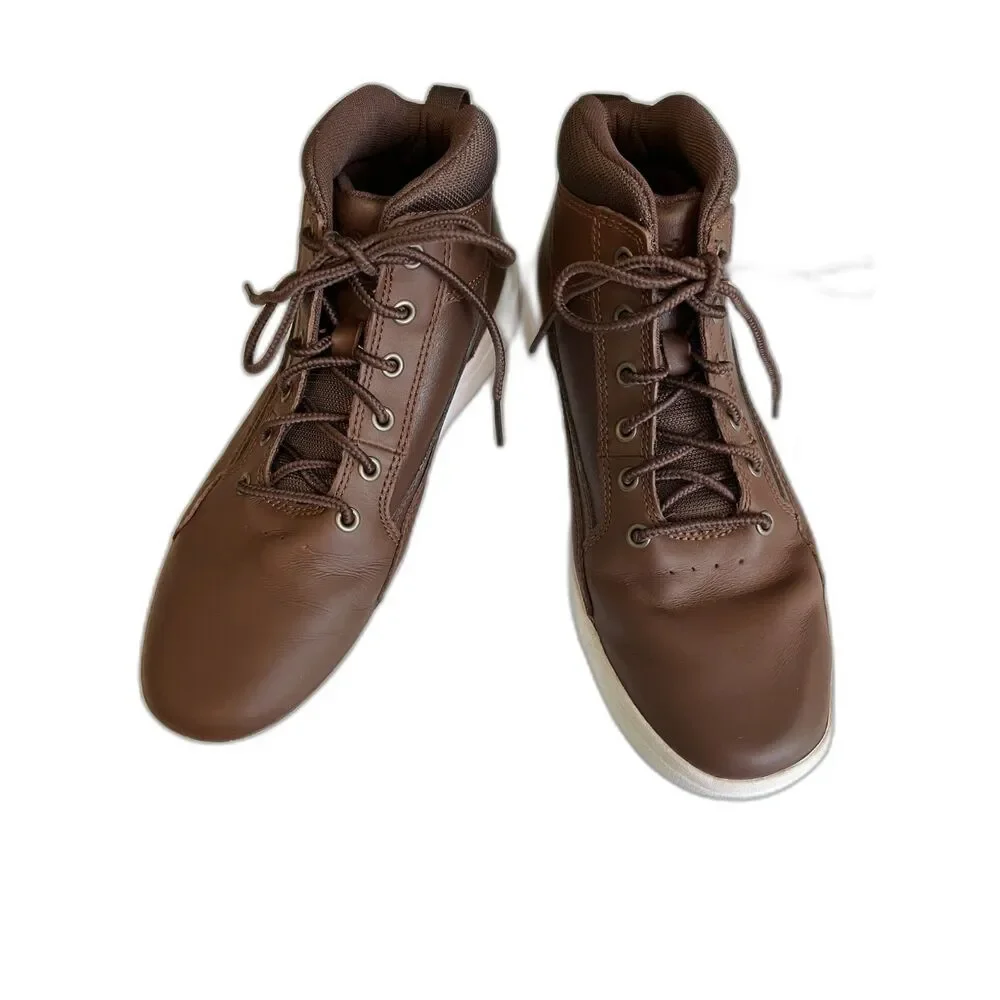 Timberland Men's Allston Brown Mid Leather Sneaker Boots Size 9
